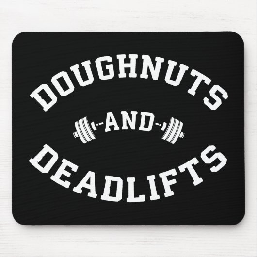 Donuts en Deadlifts - Funny Gym Workout Muismat (Voorkant)