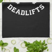 Donuts en Deadlifts - Funny Gym Workout Theedoek (Gevouwen)