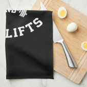 Donuts en Deadlifts - Funny Gym Workout Theedoek (Quarter Fold)