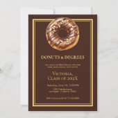Donuts en Degree Foto Afstuderen Uitnodiging (Voorkant)