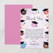 Donuts en Degrees Afstuderen Brunch Bedankkaart (Voorkant / Achterkant)