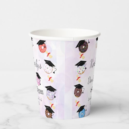 Donuts en Degrees Afstuderen Brunch Papieren Bekers (Rechts)