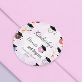 Donuts en Degrees Afstuderen Brunch Ronde Sticker