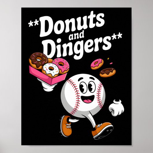 Donuts en Dingers Verkopen Fan Humor Donut Poster (Voorkant)