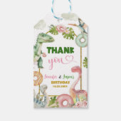 Donuts en Dinosaurussen Gezamenlijke Verwant Gift  Cadeaulabel (Voorkant)