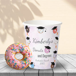 Donuts en Diploma's Afstudeer Brunch Papieren Bekers