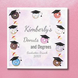 Donuts en Diploma's Afstudeer Brunch Servet