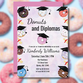 Donuts en Diploma's Afstudeerbrunch Kaart
