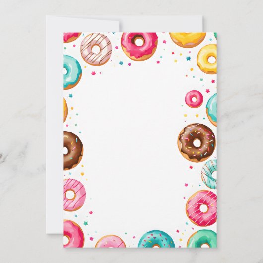 Donuts en diploma's - Graduation Party Decor Kaart (Achterkant)