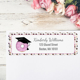 Donuts en Diploma's Retouradres Etiket