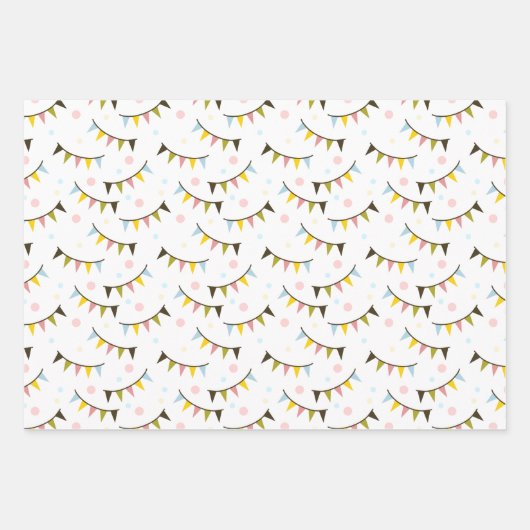 Donuts en Garlands Pastelbakkerij Verjaardag Inpakpapier Vel (Voorkant 3)