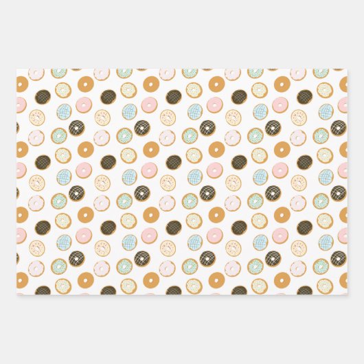 Donuts en Garlands Pastelbakkerij Verjaardag Inpakpapier Vel (Voorkant 2)