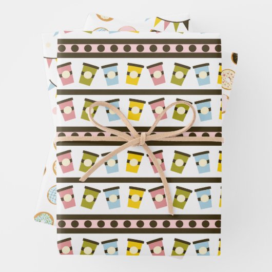 Donuts en Garlands Pastelbakkerij Verjaardag Inpakpapier Vel (In situ)