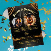 Donuts en graden foto afstuderen partij folie uitnodiging