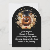 Donuts en graden foto afstuderen partij kaart (Achterkant)