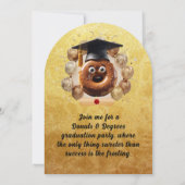 Donuts en graden foto afstuderen partij kaart (Achterkant)