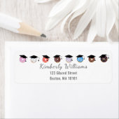 Donuts en graden terugkeer adres minimalist etiket (Insitu)