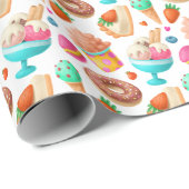 Donuts en ijskap cadeaupapier (Rol Hoek)