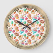 Donuts en ijskap grote klok (Voorkant)