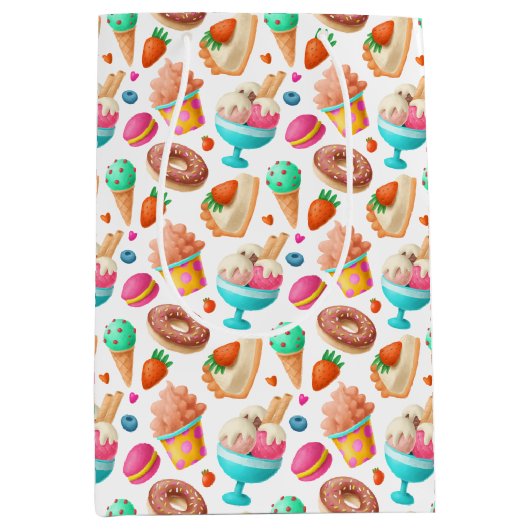 Donuts en ijskap medium cadeauzakje (Voorkant)