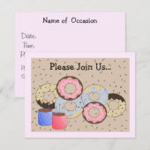 Donuts en koffie aankondiging (Voorkant / Achterkant)
