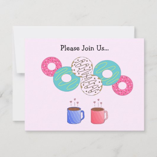 Donuts en koffie aankondiging (Voorkant)