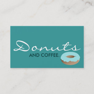 DONUTS en KOFFIE. (aanpasbare kleur) Visitekaartje