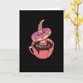 Donuts en koffie kaart (Gele Bloem)