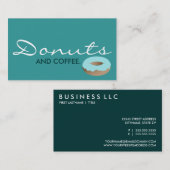 DONUTS en KOFFIE (kleur aanpasbaar) Visitekaartje (Voorkant / Achterkant)
