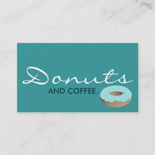 DONUTS en KOFFIE (kleur aanpasbaar) Visitekaartje (Voorkant)