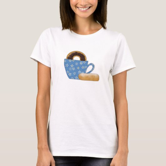 Donuts en koffie-Shirt T-shirt (Voorkant)