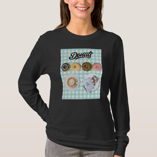 Donuts en Koffie T-Shirt (Voorkant)