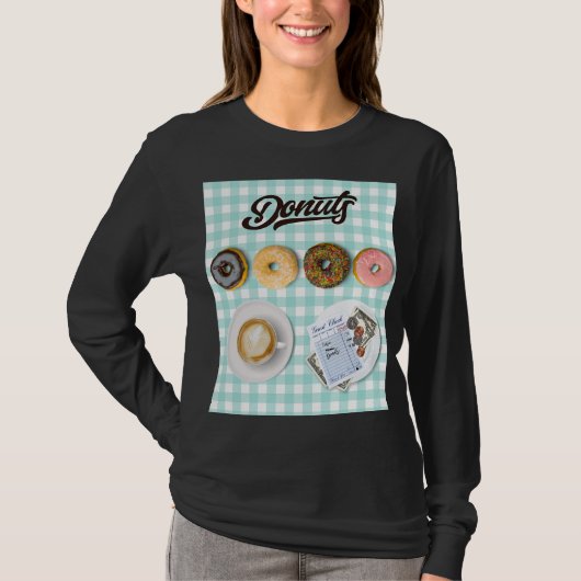 Donuts en Koffie T-Shirt (Voorkant)