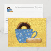 Donuts- en koffieontvangstkaart briefkaart (Voorkant / Achterkant)