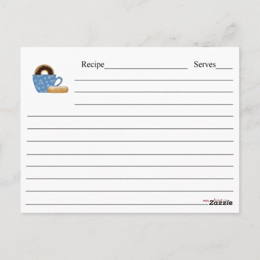 Donuts- en koffieontvangstkaart briefkaart (Achterkant)