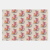 donuts en koffieverjaardag inpakpapier vel (Voorkant 2)