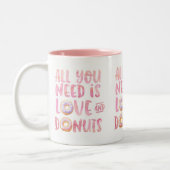 Donuts en Love Tweekleurige Koffiemok (Links)