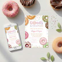 Donuts en Luier Baby Shower Spetter Pastel