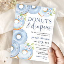 Donuts en Luierblauwe Jongens Baby Shower