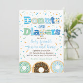 Donuts en luiers Baby Boy Sprinkle of Douche Kaart (Staand voorkant)