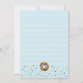 Donuts en luiers Baby Boy Sprinkle of Douche Kaart (Achterkant)