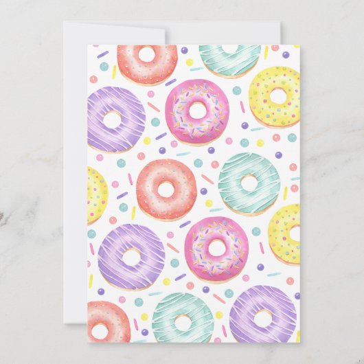 Donuts en Luiers Baby Shower Kaart (Achterkant)
