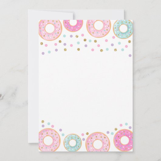 Donuts en luiers Baby shower uitnodiging (Achterkant)