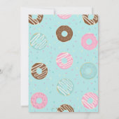 Donuts en luiers, Baby shower van zoete noten Bedankkaart (Achterkant)