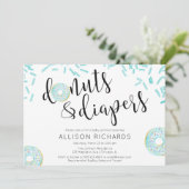 Donuts en luiers baby sprinkhaan kaart (Staand voorkant)