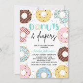 Donuts en Luiers Baby Sprinkle Baby shower Kaart (Voorkant)