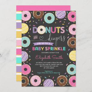 Donuts en luiers   Baby Sprinkle — zoete Doughnote Kaart