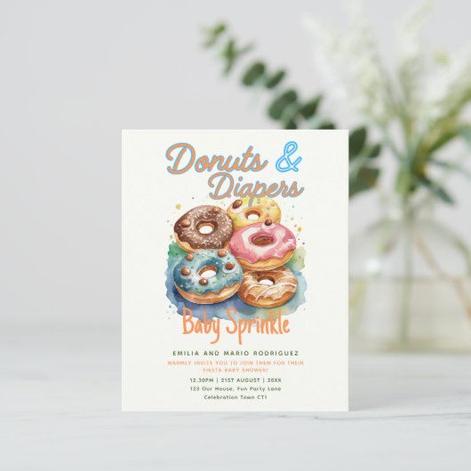 Donuts en Luiers Baby Strooidouche BUDGET (Staand voorkant)