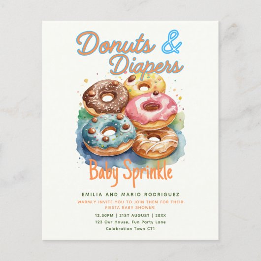 Donuts en Luiers Baby Strooidouche BUDGET (Voorkant)