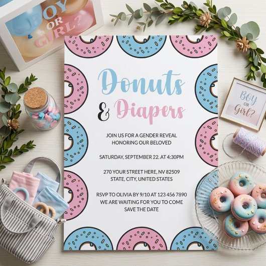 Donuts en Luiers Geslacht Onthulling Kaart
